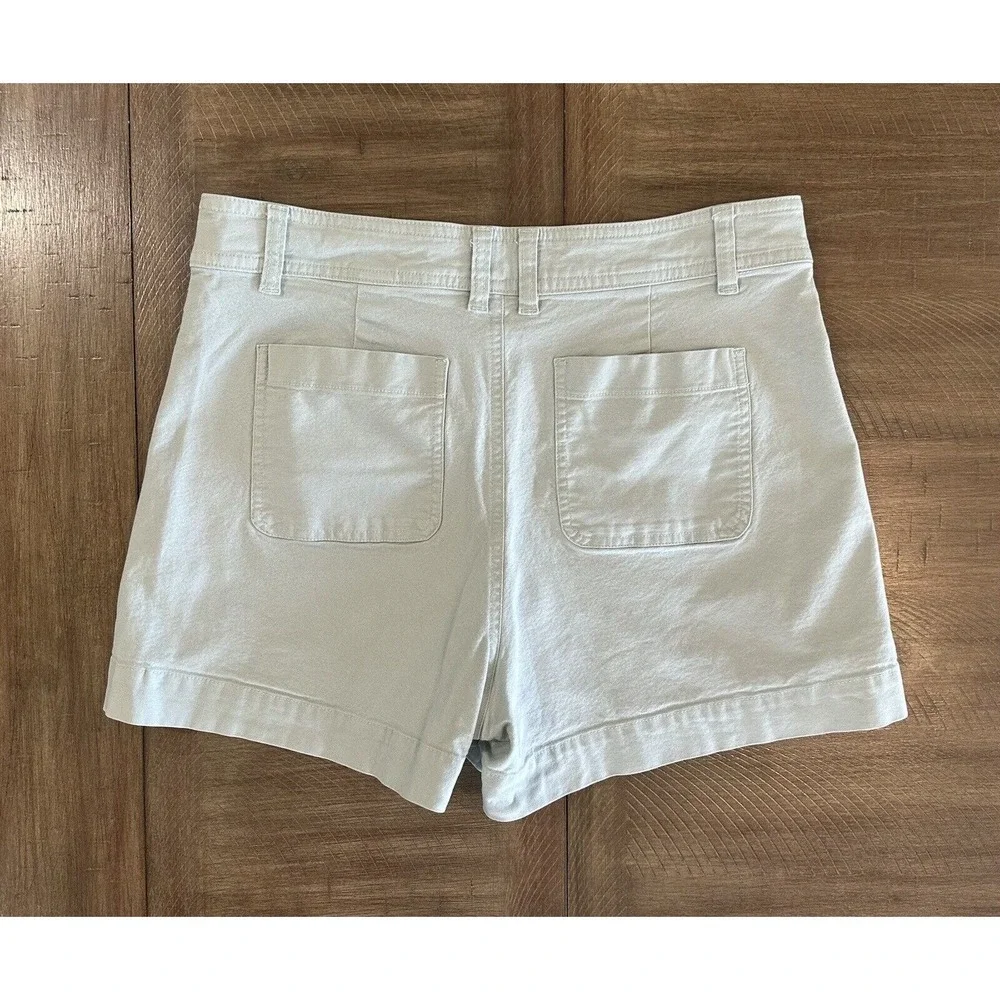 A NEW DAY Womens Size 12 Mint Green High Rise Stretch Cotton Blend Casual Shorts